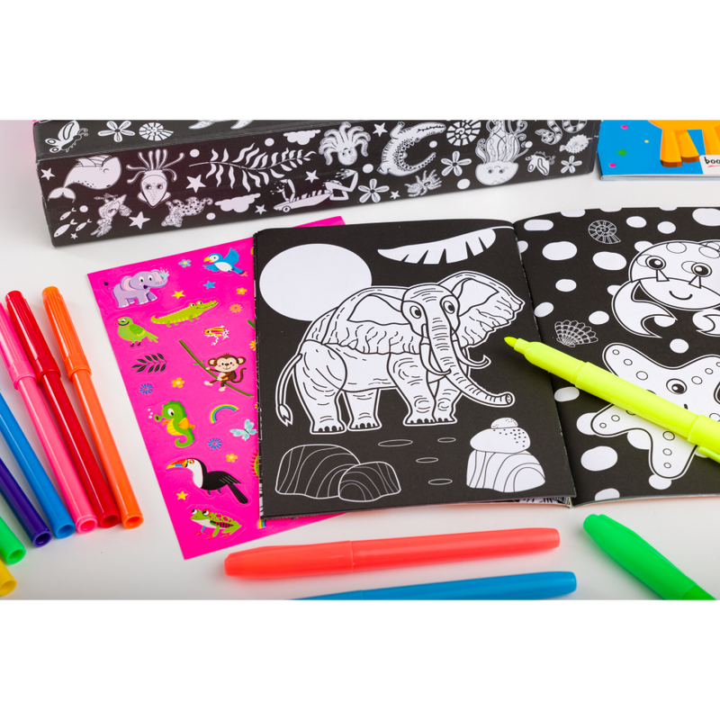 Colour-In Carry Case: Neon Colouring Activity Case