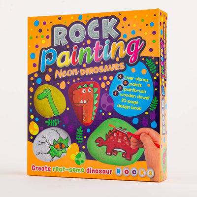 Neon Dinosaurs Rock Painting Kit