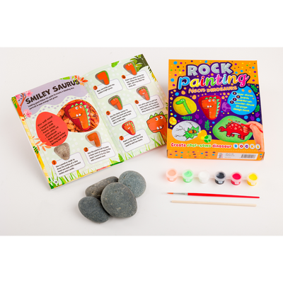 Neon Dinosaurs Rock Painting Kit