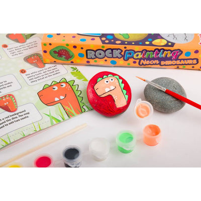 Neon Dinosaurs Rock Painting Kit