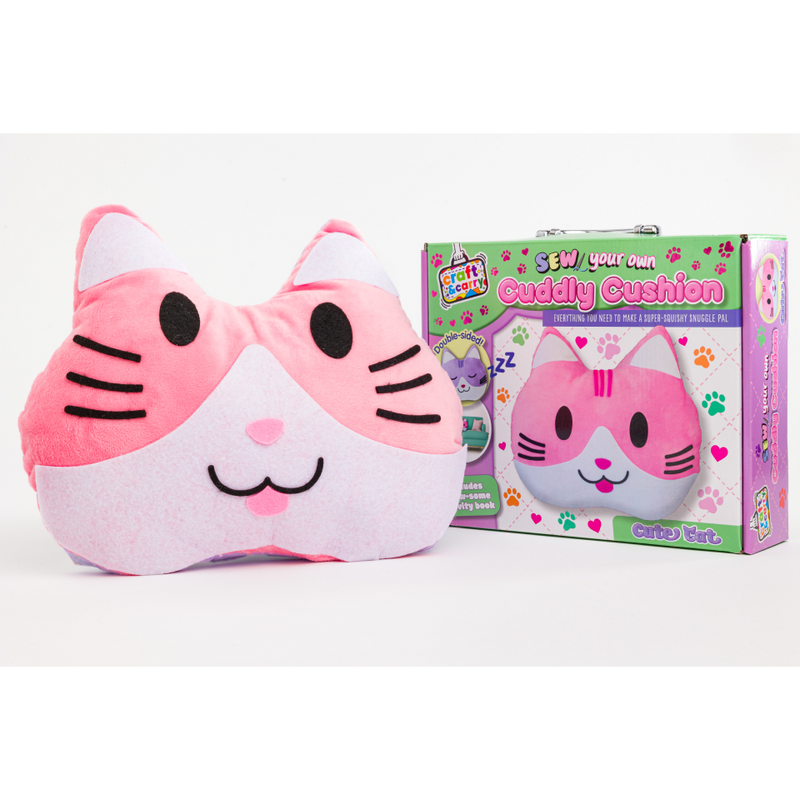 Sew Your Own Cuddly Cushion Kit Cute Cat CuriousUniverse
