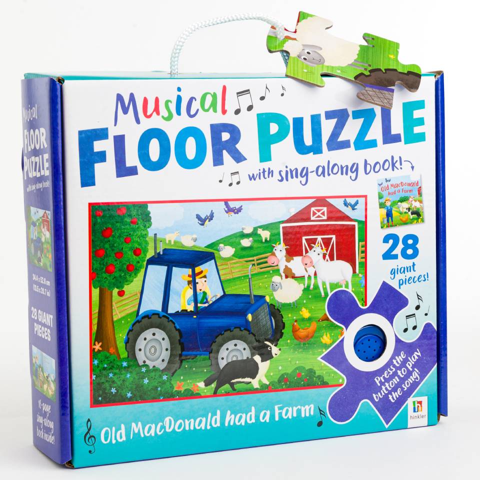 Musical Floor Puzzle with SingAlong Book Old MacDonald CuriousUniverse