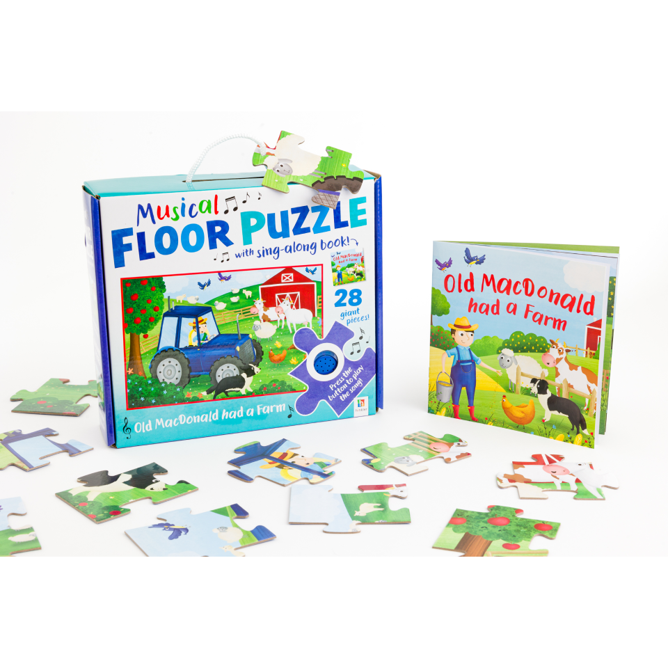 Musical Floor Puzzle with SingAlong Book Old MacDonald CuriousUniverse