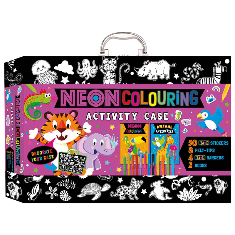 Colour-In Carry Case: Neon Colouring Activity Case