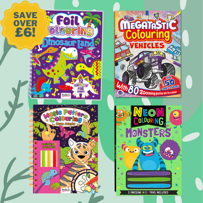 Zooming Fun & Mythical Monsters Colouring Book Bundle