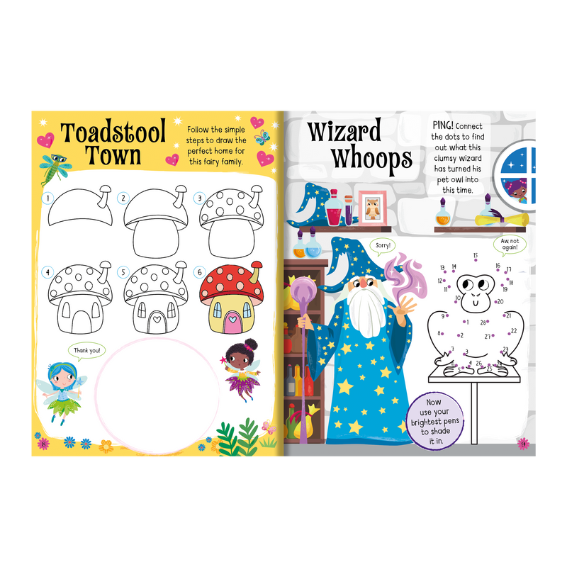 Fairy Land Sticker Activity Book with Sparkly Liquid Stickers