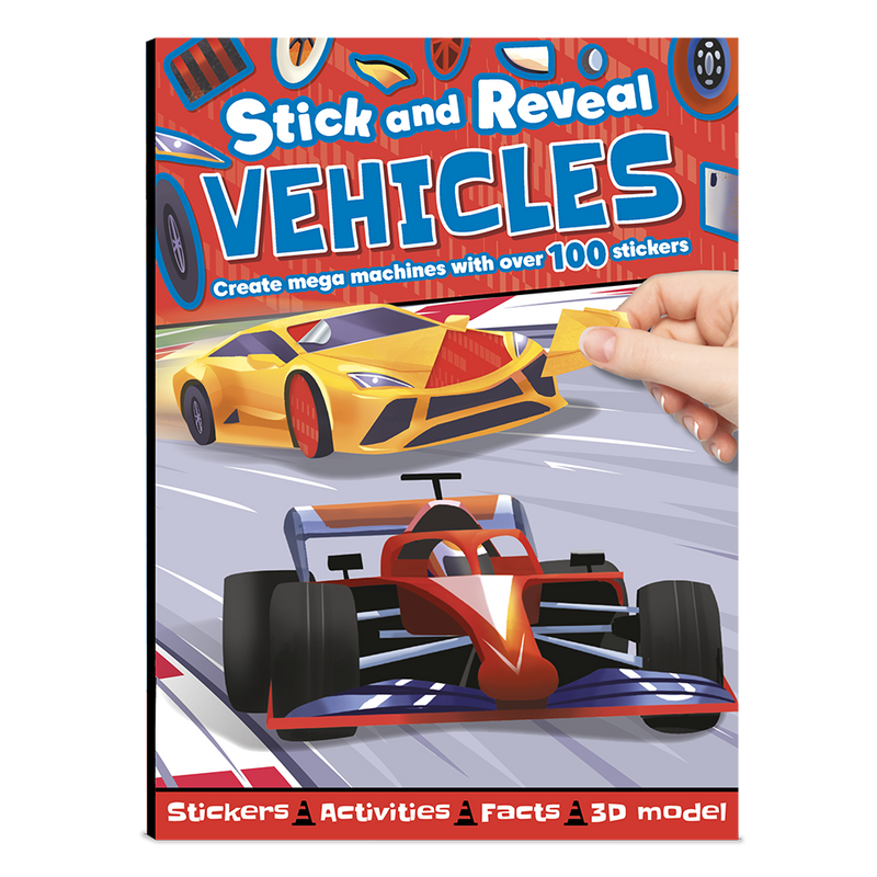 Stick and Reveal Activity Book: Vehicles