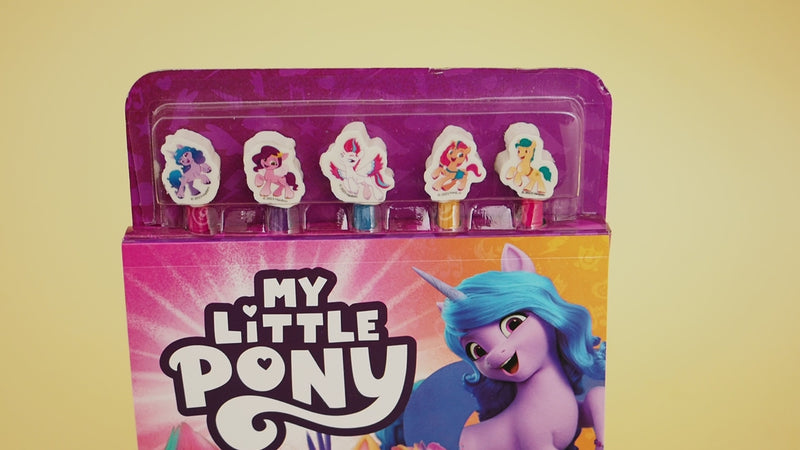 5 Pencil and Eraser Set: My Little Pony