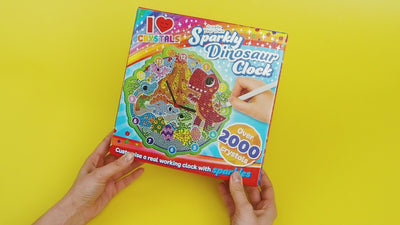 I Love Crystals Create Your Own Sparkly Dinosaur Clock