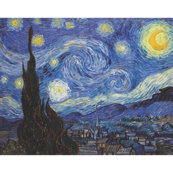 Mindbogglers Gold 1500-Piece Jigsaw: Starry Night by Van Gogh
