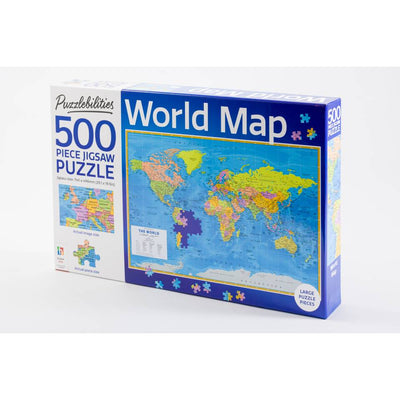 Puzzlebilities World Map 500-Piece Jigsaw