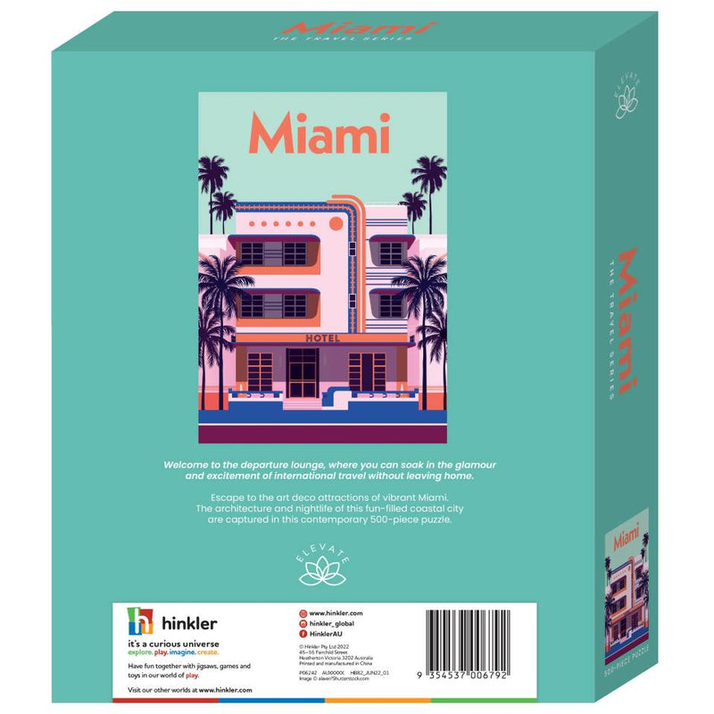 Elevate Travel 500-Piece Jigsaw: Miami