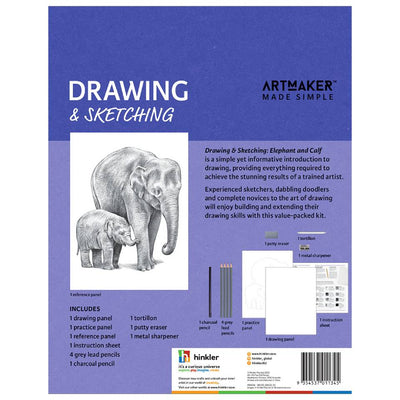 Art Maker Made Simple Drawing & Sketching Kit: Elephant and Calf