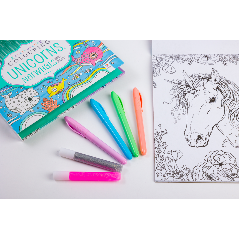 Little Berry Unicorn Mandala Art Colouring Kit With 24 Big Sheets  And 12 Sketch Pens For Girls & Boys Multicolour |Little Berry - View #5