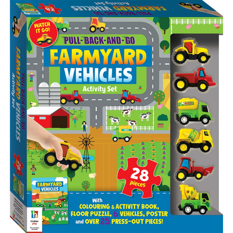 Pull-Back-And-Go Jigsaw: Farmyard Vehicles