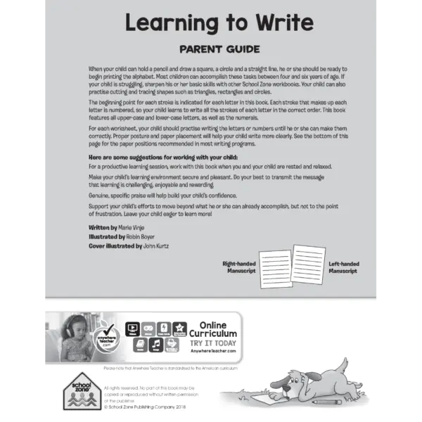School Zone: Learning to Write