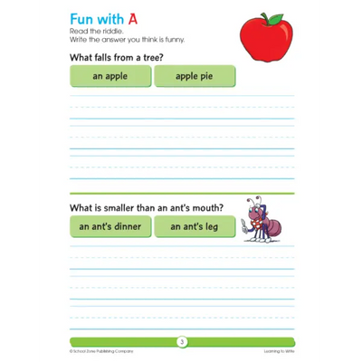 School Zone: Learning to Write