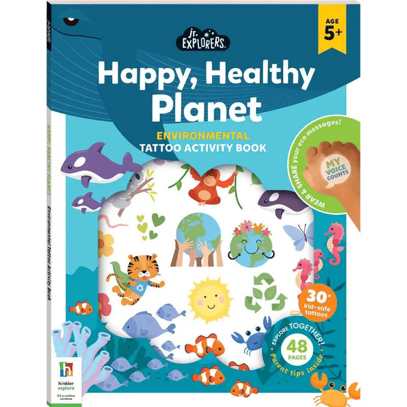 Junior Explorers Happy, Healthy Planet! Mindful Tattoo Activity Book