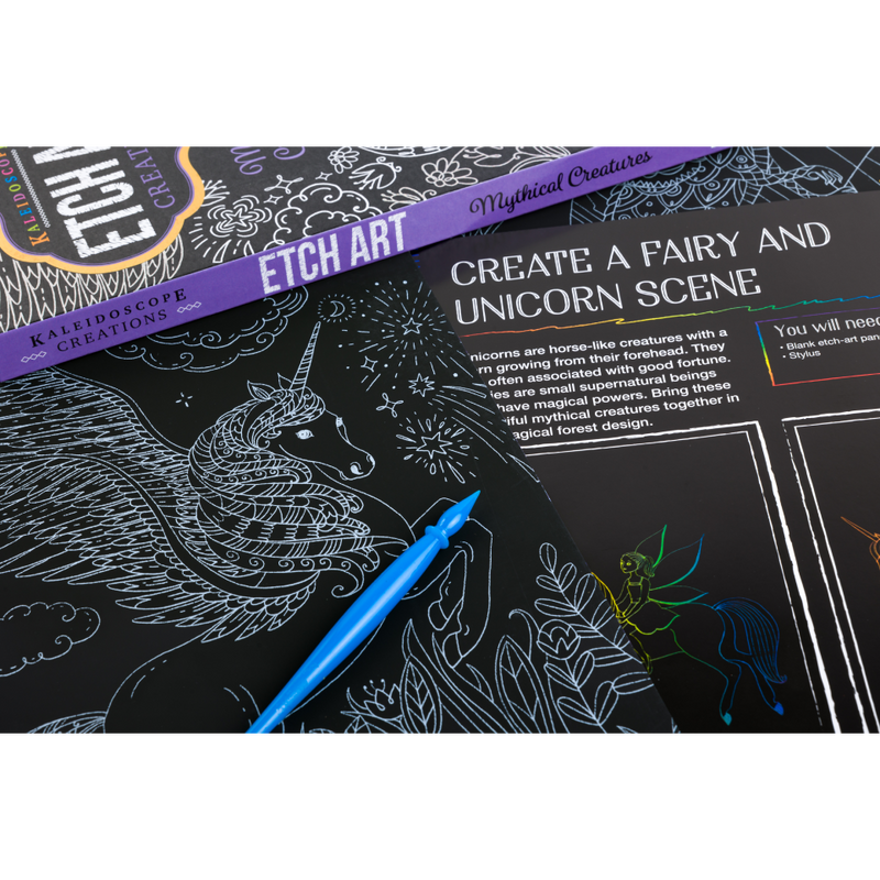 Kaleidoscope Etch Art Creations: Mythical Creatures