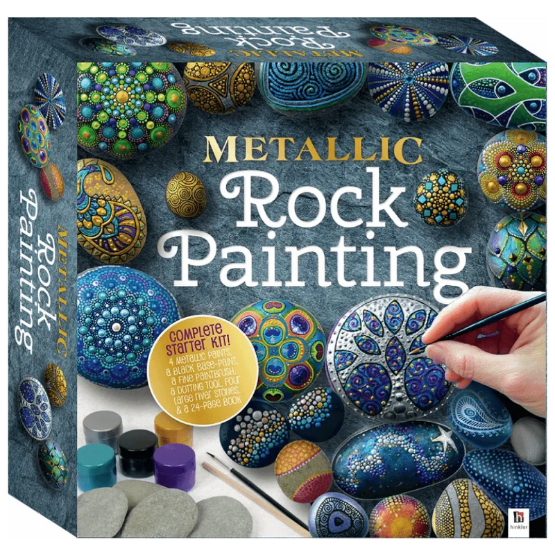 Metallic Rock Painting Gift Box