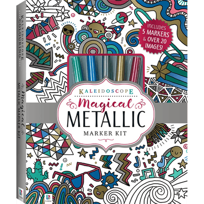 Kaleidoscope Colouring Kit: Magical Metallic Marker Kit