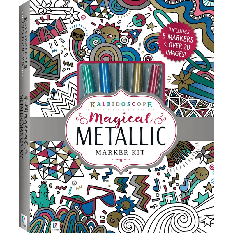 Kaleidoscope Colouring Kit: Magical Metallic Marker Kit