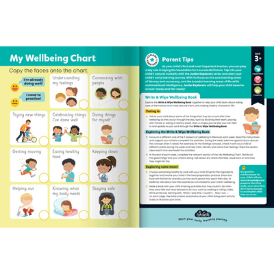 Junior Explorers Write & Wipe Wellbeing Book