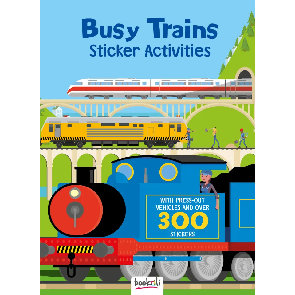 Sticker Activity Book Busy Trains CuriousUniverse