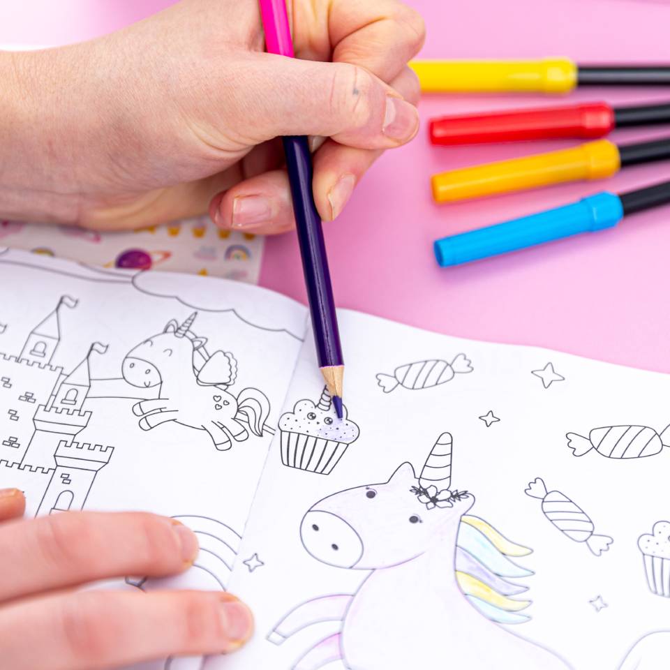 Colour-In Carry Case: Unicorn Activity Case – CuriousUniverse
