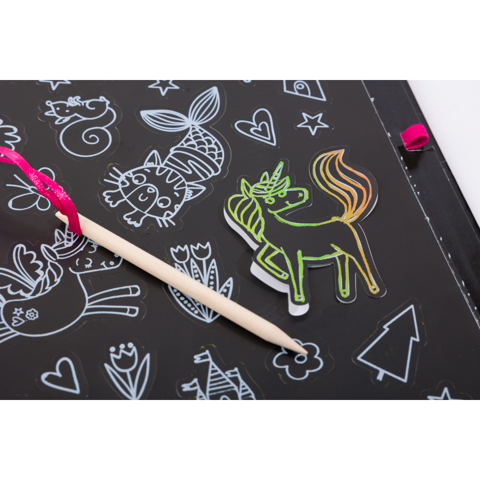 Scratch Art Stickers Unicorn Magic CuriousUniverse