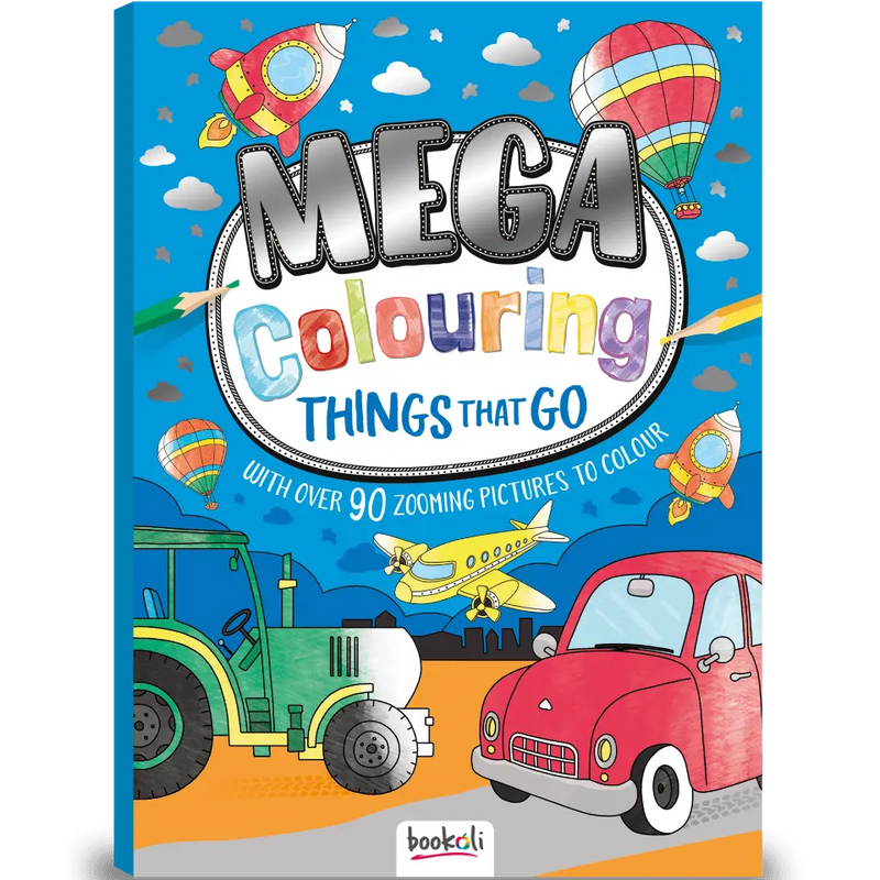 Mega Colouring 96 Page Colouring Book: Things That Go