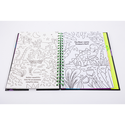 Scratch Art Neon: Amazing Dinosaurs