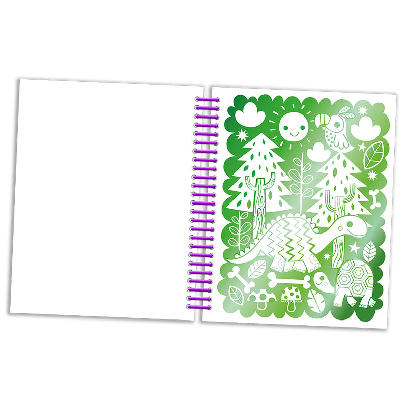 Foil Colouring Book: Dinosaur Land