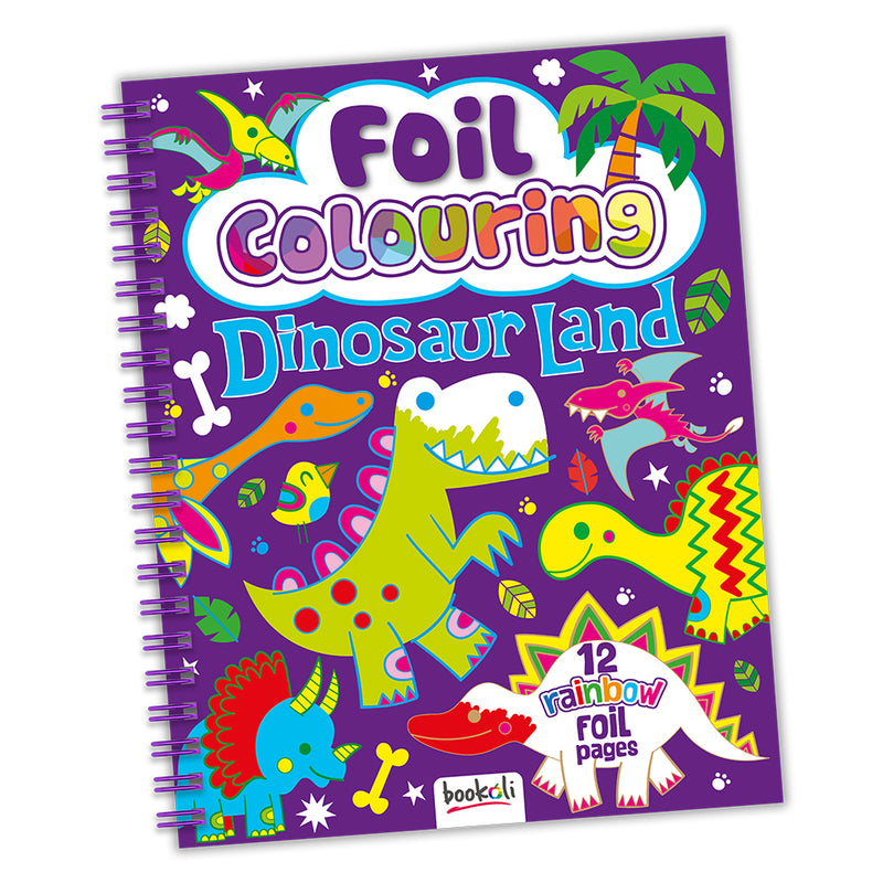 Foil Colouring Book: Dinosaur Land
