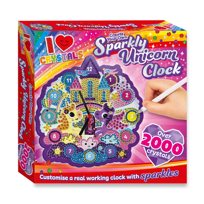 I Love Crystals Create Your Own Sparkly Unicorn Clock