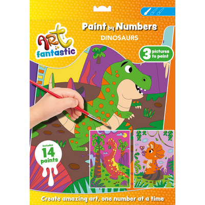 Art Fantastic Paint by Numbers Triple Set: Dinosaurs