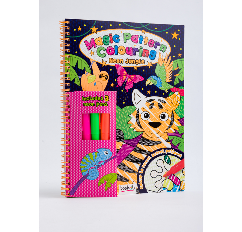 Magic Pattern Colouring Book: Neon Jungle – CuriousUniverse