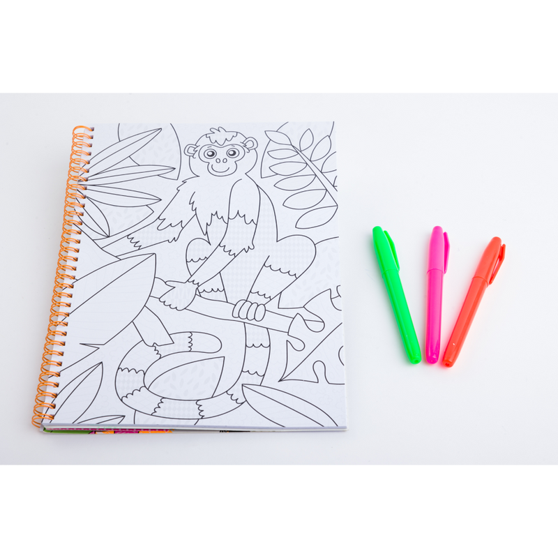 Magic Pattern Colouring Book: Neon Jungle