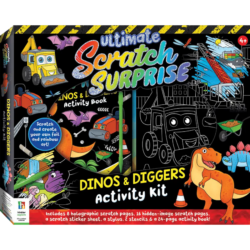 Ultimate Scratch Surprise: Dinos & Diggers Activity Kit