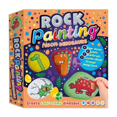 Neon Dinosaurs Rock Painting Kit
