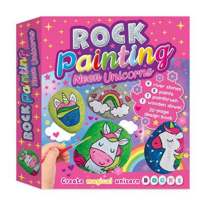 Neon Unicorns Rock Painting Kit