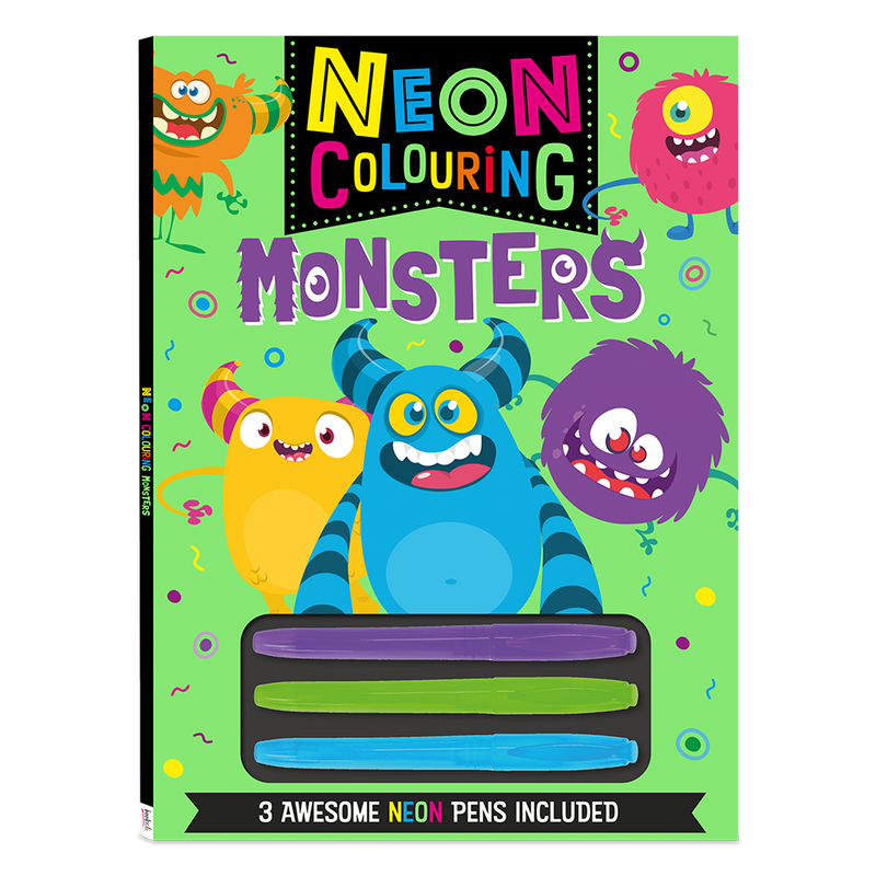Neon Colouring Book: Monsters