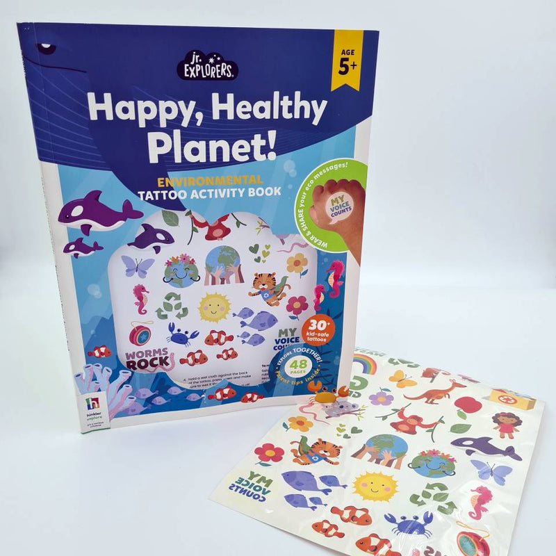 Junior Explorers Happy, Healthy Planet! Mindful Tattoo Activity Book