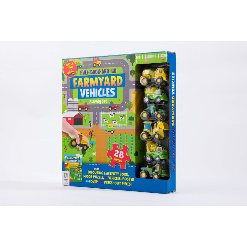 Pull-Back-And-Go Jigsaw: Farmyard Vehicles