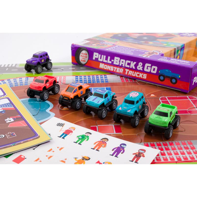 Pull-Back-And-Go Jigsaw: Monster Trucks