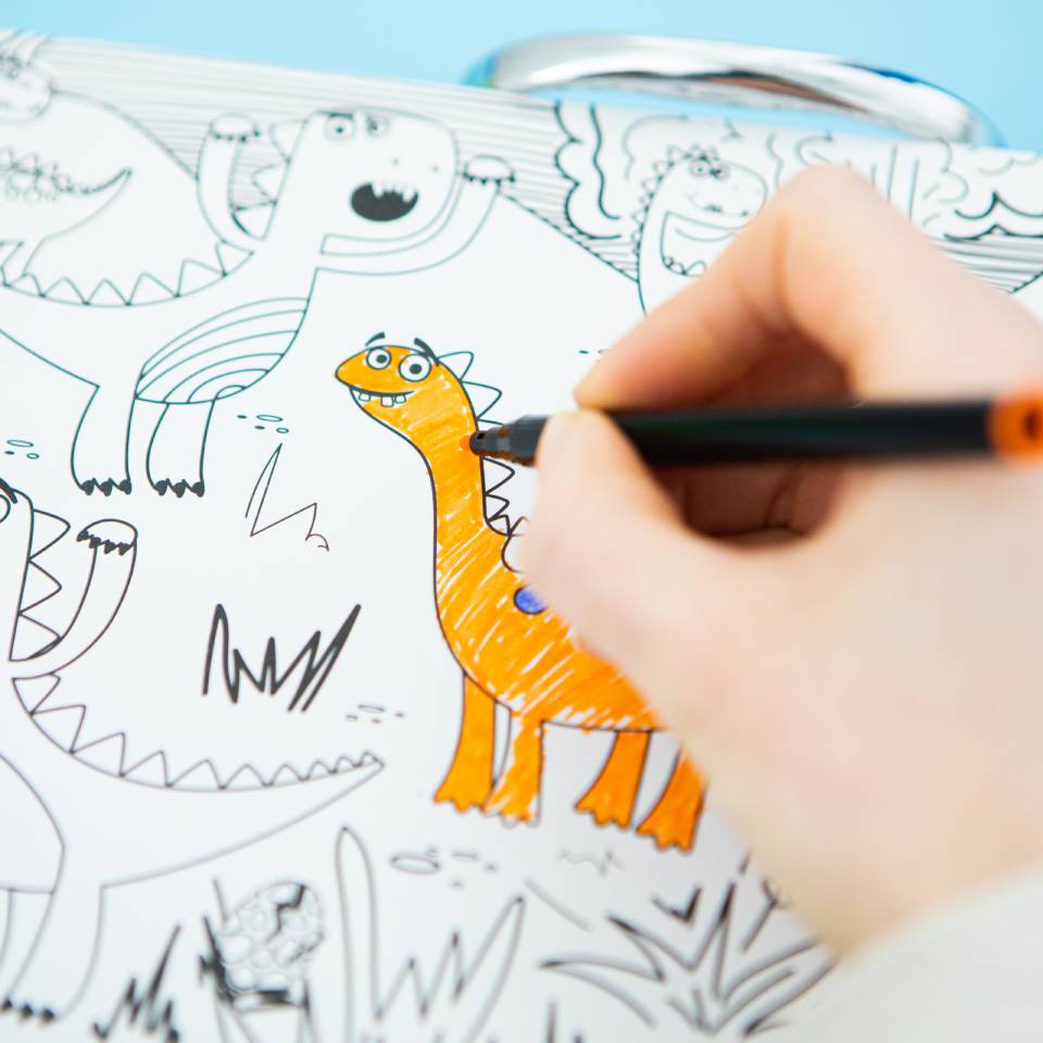Creative Converting Dinosaur Adventure Table Cover - 54 X 108 Inches, Plastic, Multicolor Dino Design, 1 Count - View #8